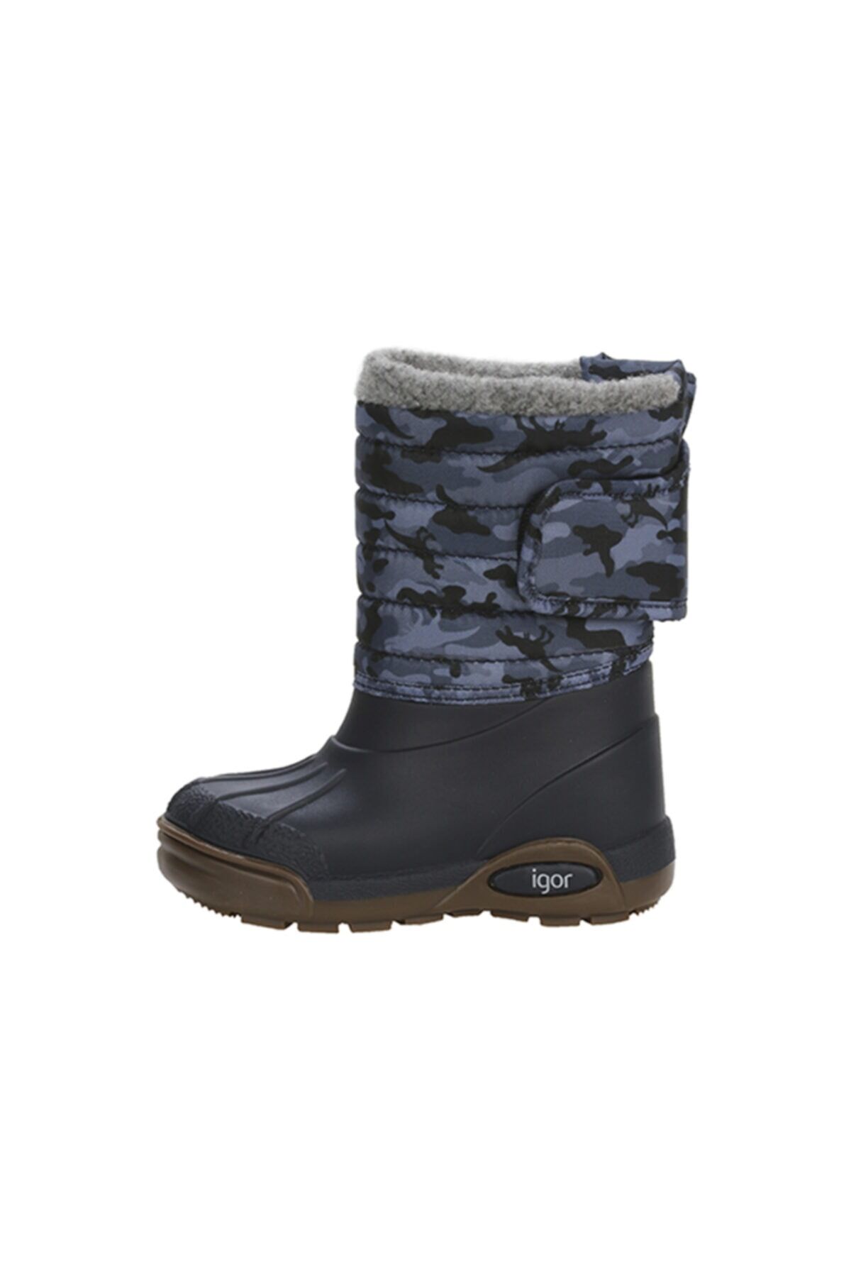 IGOR W10210 Topo Ski Camo Çocuk Kürklü Lacivert Kar Botu