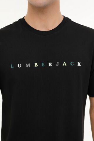 LumberjackML MESUS 11URBNG2022 4FX Siyah Erkek Kısa Kol T-Shirt